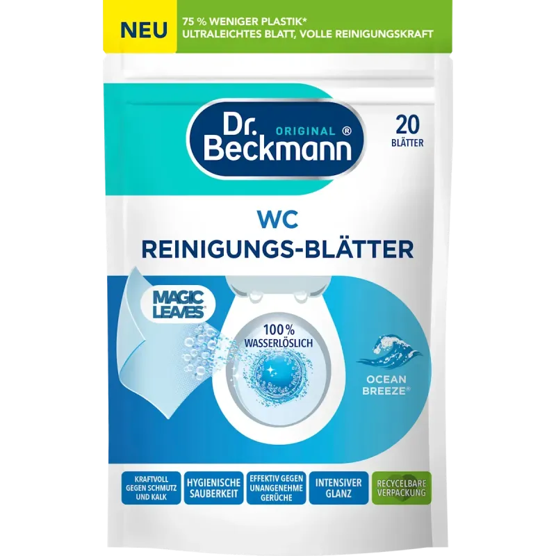 Foi de curățat pentru toaletă Ocean Breeze, 20 bucăți