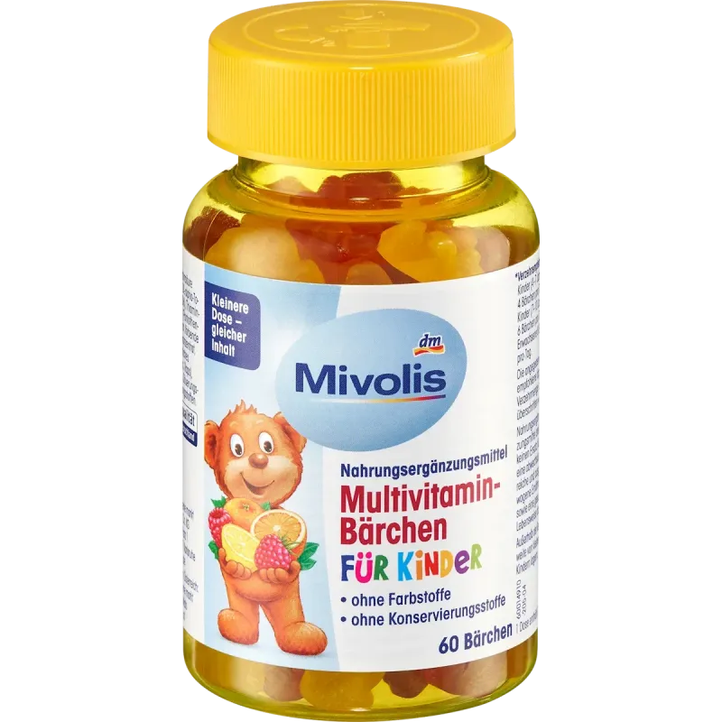 Ursuleți multivitaminici pentru copii Gumii cu fructe, 60 buc., 120 g