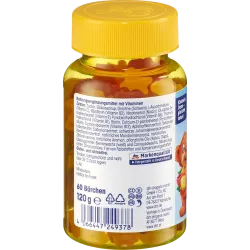 Ursuleți multivitaminici pentru copii Gumii cu fructe, 60 buc., 120 g