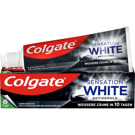 Pastă de dinți Sensation White cu cărbune activ, 75 ml