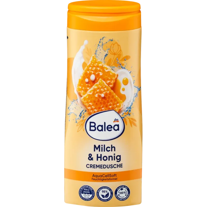 Gel de duș cremos cu lapte și miere, 300 ml