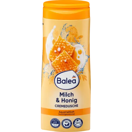 Gel de duș cremos cu lapte și miere, 300 ml