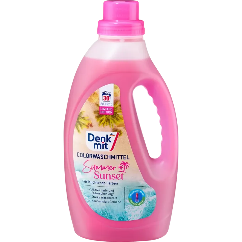 Detergent lichid colorat Summer Sunset, 30 WL