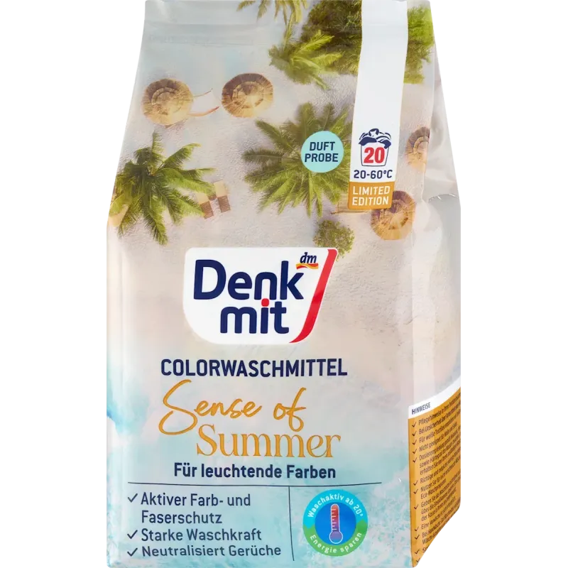 Detergent pudră pentru rufe colorate Sense of Summer, 20 WL