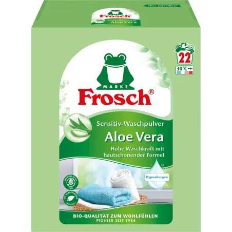 Detergent pudră puternic Aloe Vera Sensitive, 22 WL