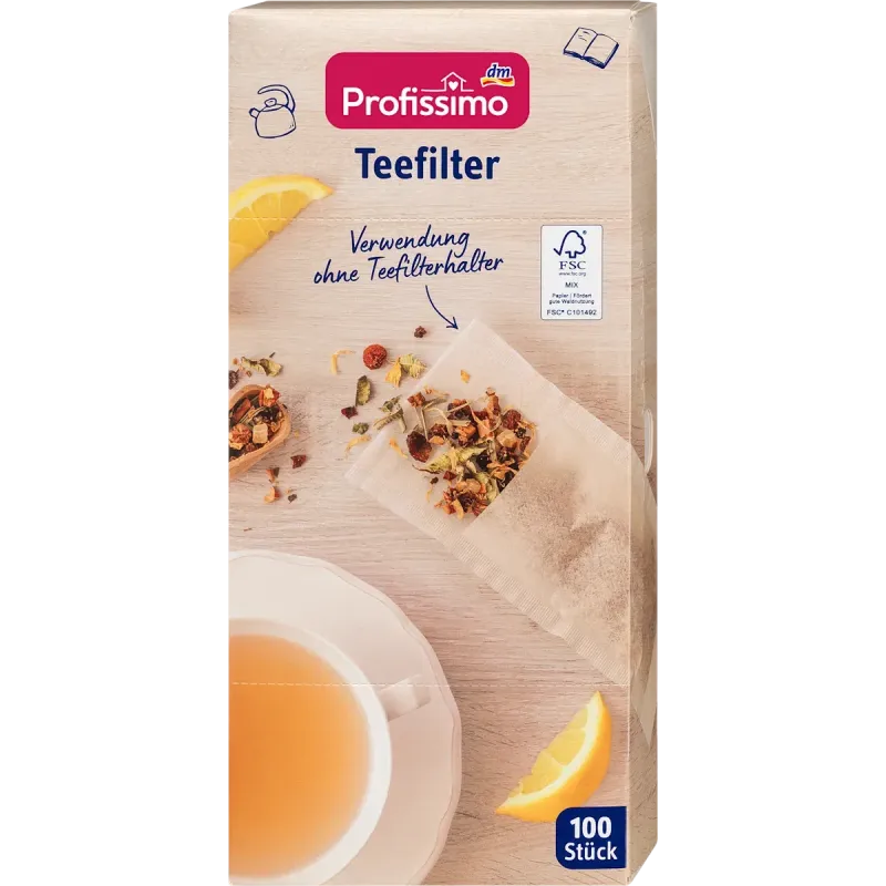 Filtre de ceai, 100 bucăți