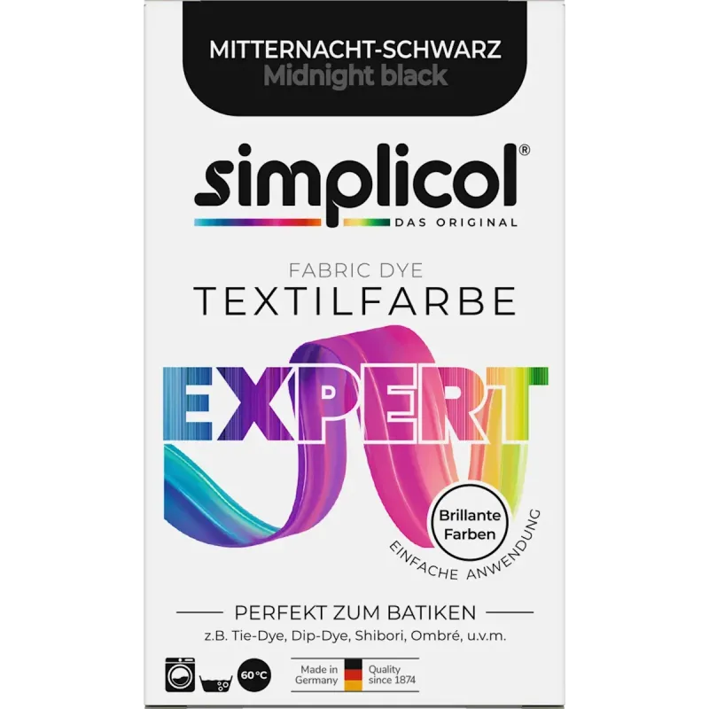 Expert în vopsirea textilelor, negru miezul nopții, 150 g