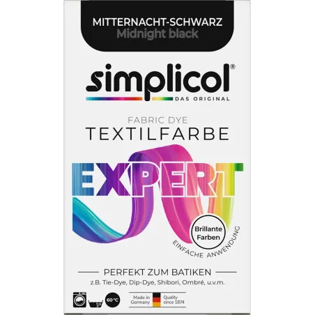 Expert în vopsirea textilelor, negru miezul nopții, 150 g