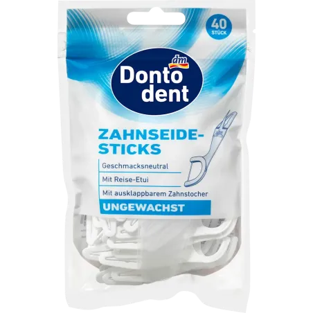 Bețișoare de ață dentară neceară cu carcasă, 40 buc