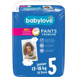 Pantaloni de bebeluși Premium Junior mărimea 5 (13-18 kg), 20 buc