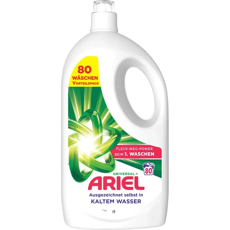 Detergent lichid de rufe Ariel, 80 W