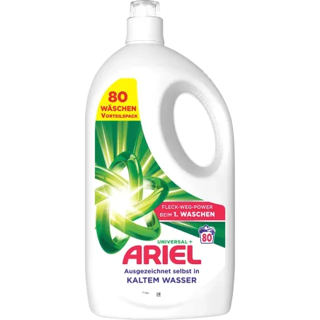 Detergent lichid de rufe Ariel, 80 W