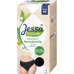 Chiloți menstruali din dantelă negri, mărimea M natural, 1 bucată