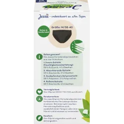 Chiloți menstruali din dantelă negri, mărimea M natural, 1 bucată