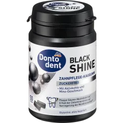 Gumă de mestecat Black Shine cu cărbune activ, 50 bucăți
