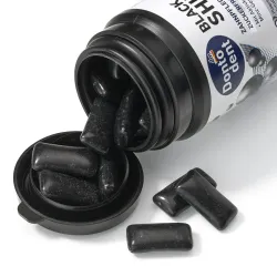 Gumă de mestecat Black Shine cu cărbune activ, 50 bucăți