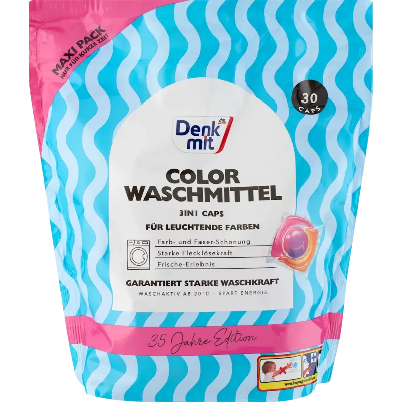 Capsule detergent colorat 3 în 1 Maxipack, 30 W