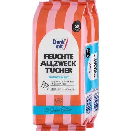 Șervețele umede universale Mountain Sky (2x50 buc), 100 buc