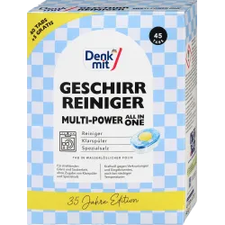 Tablete pentru mașina de spălat vase Multi-Power (40+5 gratuite), 45 buc.