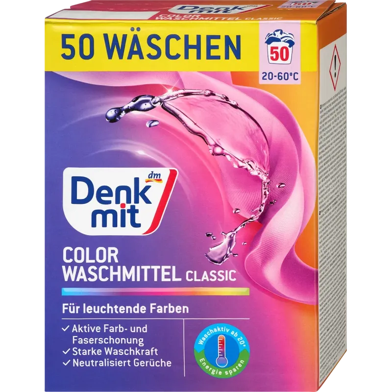 Detergent pudră colorat, 50 W