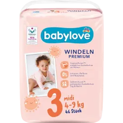 Scutece Premium Mărimea 3 Midi (4-9 kg), 46 buc