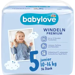 Scutece Premium Mărimea 5, Junior, 10-16 kg, 36 bucăți