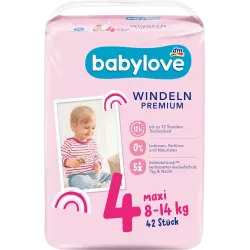 Scutece Premium Mărimea 4 (8-14 kg), 42 buc