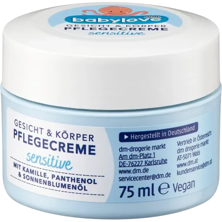 Cremă pentru îngrijirea bebelușilor, piele sensibilă, 75 ml