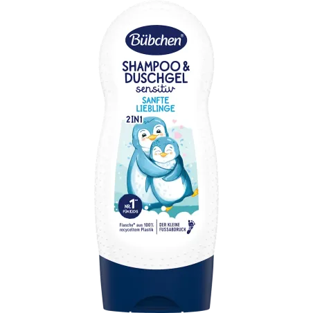 Șampon și gel de duș pentru copii 2 în 1 Gentle Favorites Sensitive, 230 ml