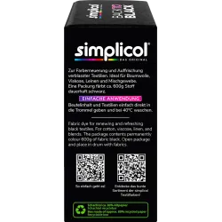 Vopsea textilă Back to Black, reînnoire culoare, 400 g