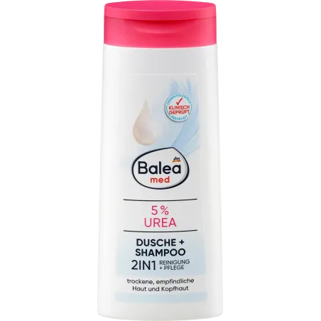Gel de duș 2 în 1 duș + șampon 5% uree, 300 ml