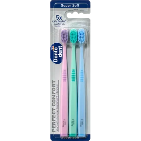 Periuță de dinți Perfect Comfort super moale, 3 bucăți