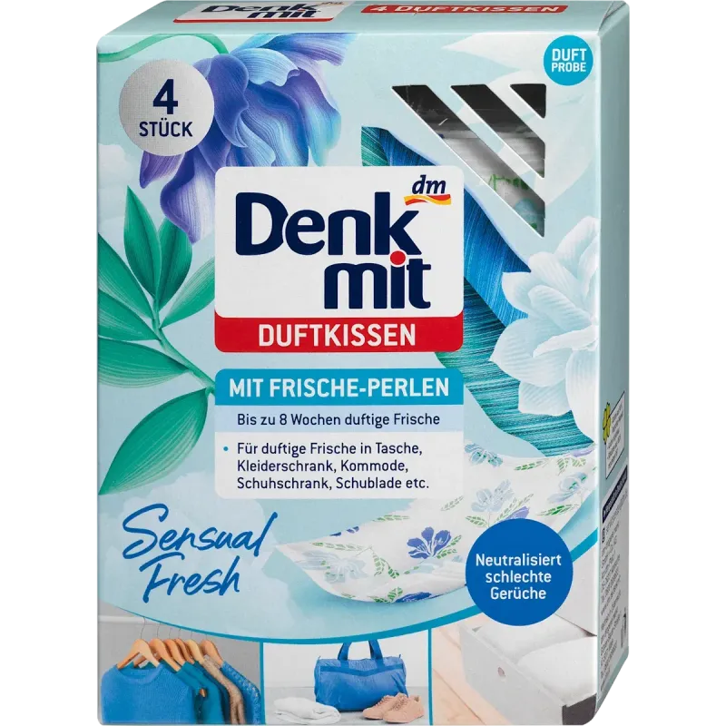 Pernă cu miros de rufe Sensual Fresh, 4 buc