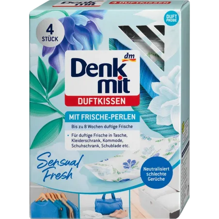 Pernă cu miros de rufe Sensual Fresh, 4 buc