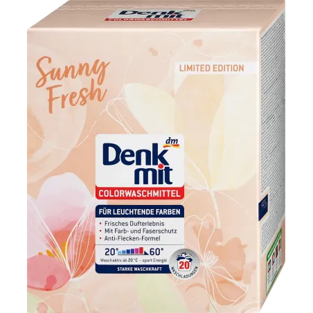 Detergent praf colorat Sunny Fresh, 20 Wl
