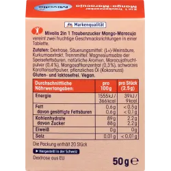 Dextroză 2 în 1 Mango-Fructul Pasiunii, 50 g