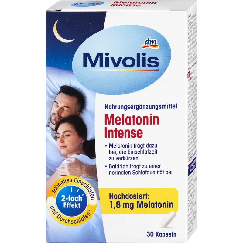 Capsule cu melatonină intensă, 30 de capsule, 23 g