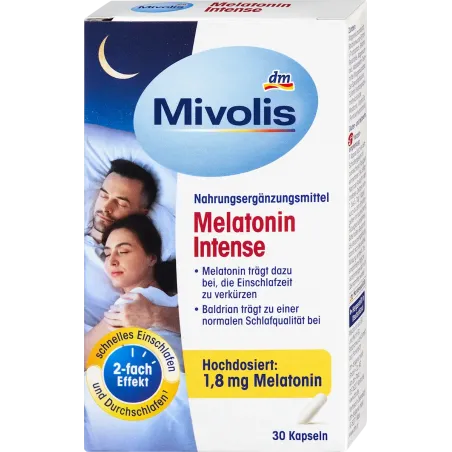 Capsule cu melatonină intensă, 30 de capsule, 23 g