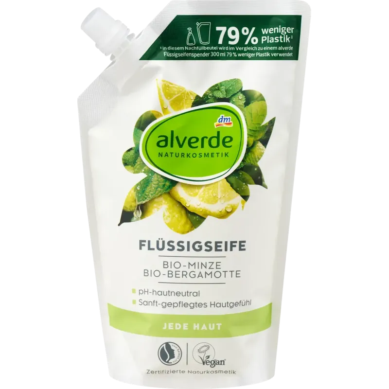 Săpun lichid mentă, bergamotă, reumplere, 500 ml