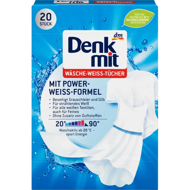 Prosoape albe pentru rufe, 20 buc