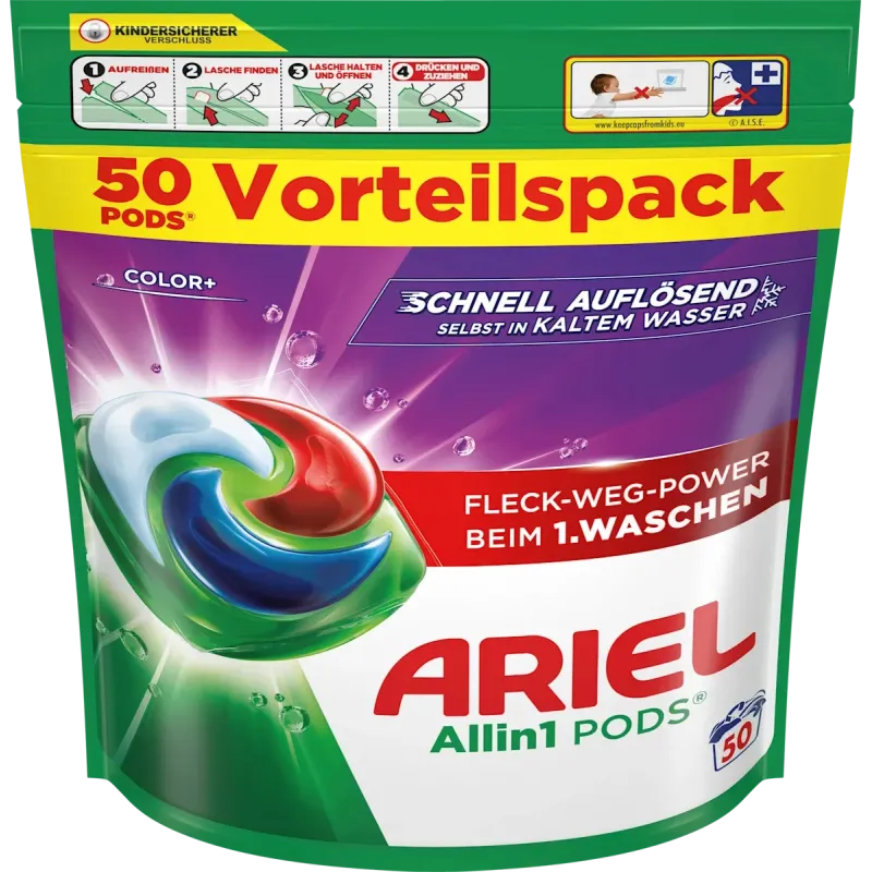 Capsule detergent de rufe colorate, 50 litri