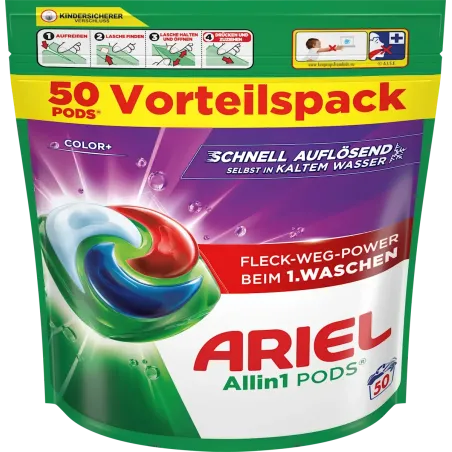 Capsule detergent de rufe colorate, 50 litri