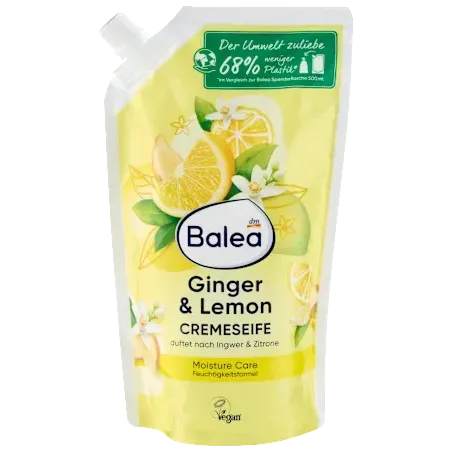 Săpun cremă Ghimbir și Lămâie, reumplere, 500 ml