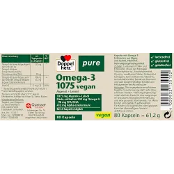Omega-3 1075 capsule vegane, 80 capsule, 61,2 g