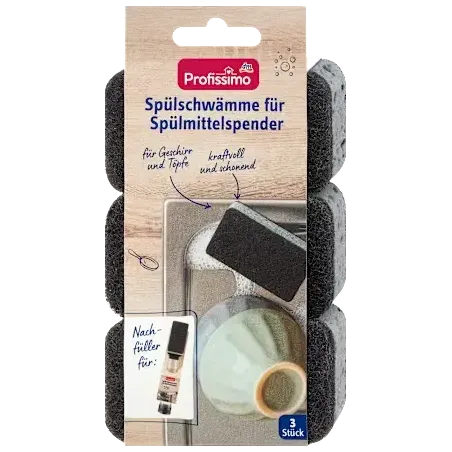 Bureți de spălat vase pentru dozatoare de săpun, 3 bucăți