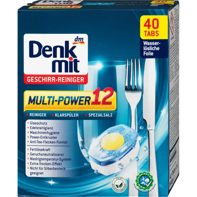 Tabs pentru mașină de spălat vase Multi-Power 12, 40 buc