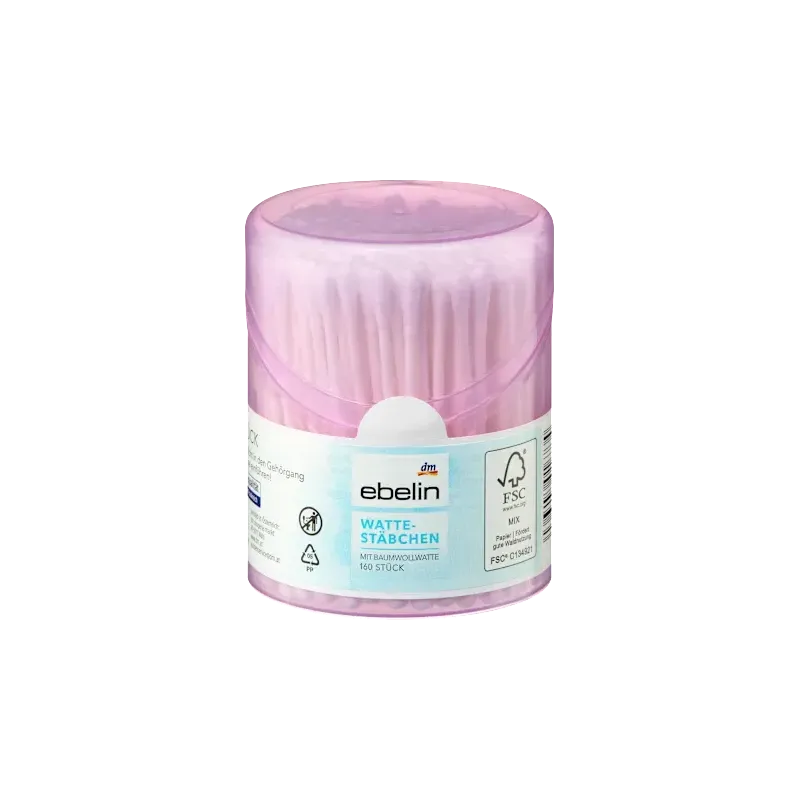 Cutie cu bețișoare de bumbac, 160 bucăți