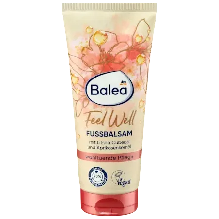 Balsam de picioare Feel Well cu Litsea Cubeba și ulei de sâmburi de caisă, 100 ml
