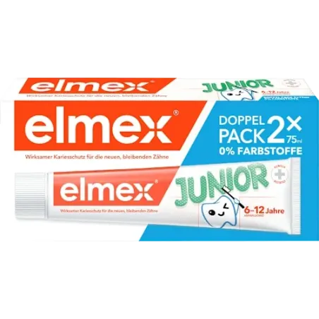 Pastă de dinți pentru copii Junior 6-12 ani (2x75ml), 150ml