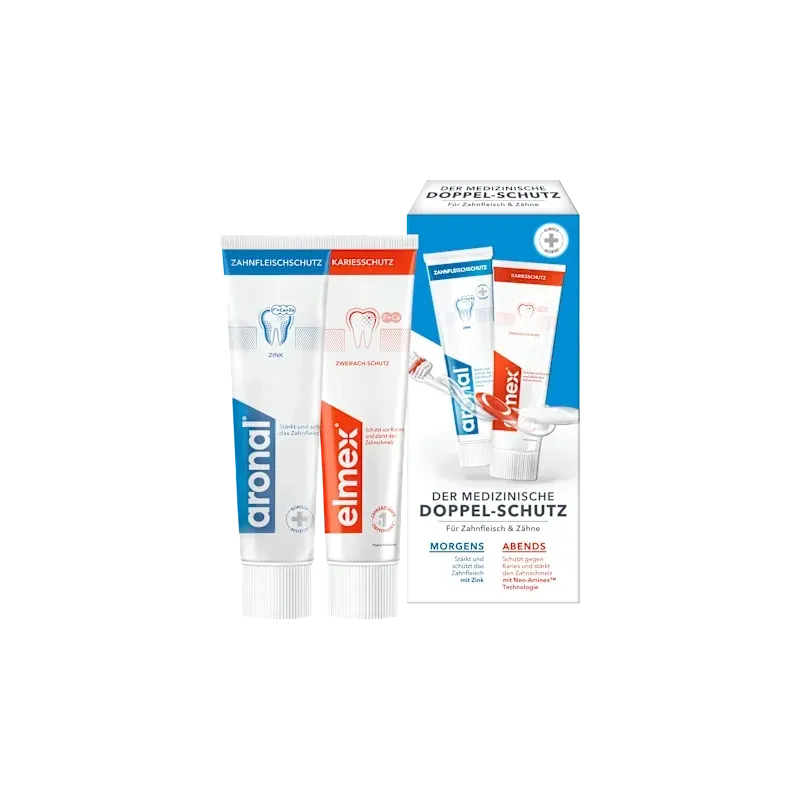 Set de igienă orală Aronal & Elmex (2 x 75 ml) pastă de dinți, 150 ml